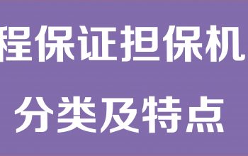 我国工程保证担保机构分类及特点